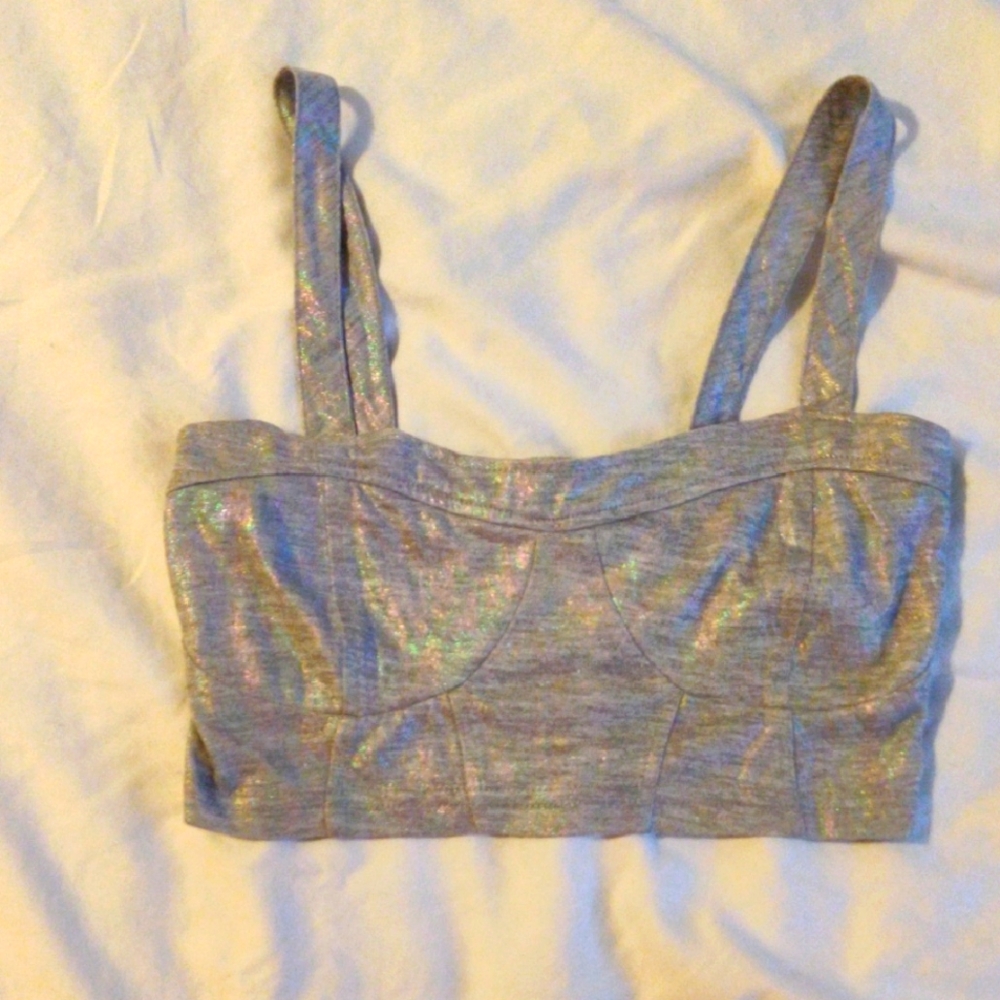 UNIF Iridescent Silver Bandeau